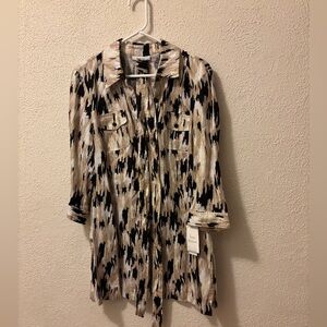 NWT 100% Linen Style & Co Tunic